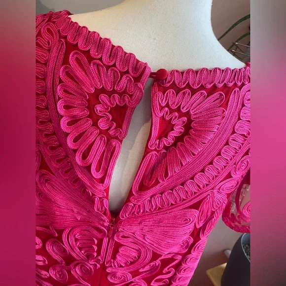 JS Collections Pink Ruffled Maxi Gown - Picture 5 of 15